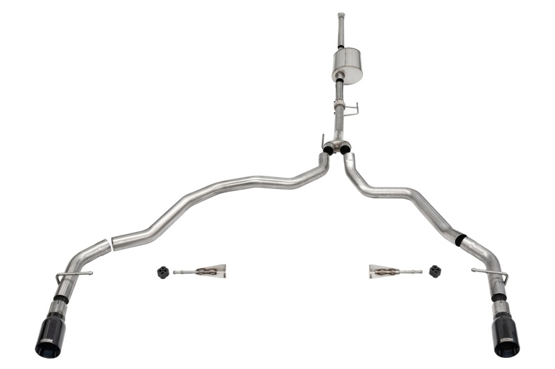 Ford F-150 Performance Exhaust - Rear - CORSA Performance - Cat Back, Dual Rear Exit, Sport - Black - `21-`25
